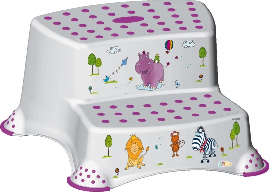 Dvostruka stepenica za WC i umivaonik Hippo, bijela
