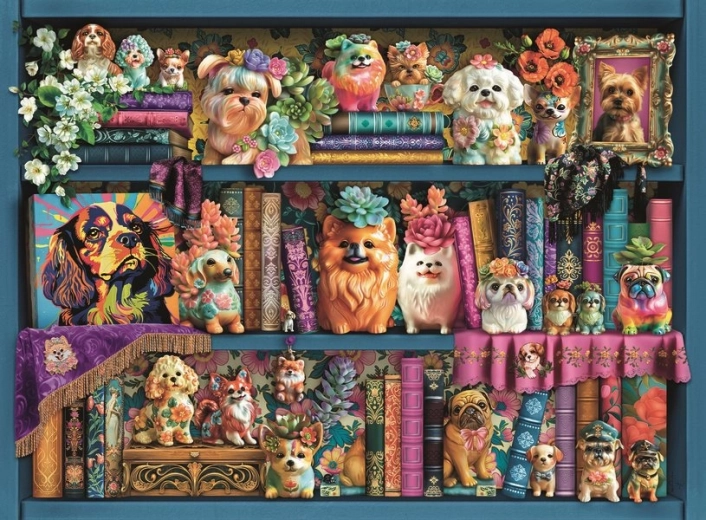 Ravensburger puzzle slatki porculanski mopsevi 500 dijelova