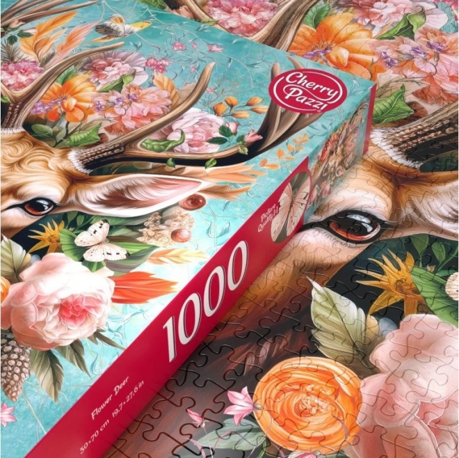 Puzzle jelen u cvijeću 1000 komada