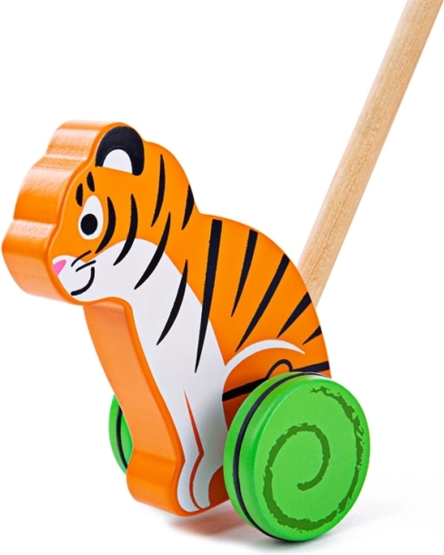 Drveni guralica tigar BIGJIGS BABY