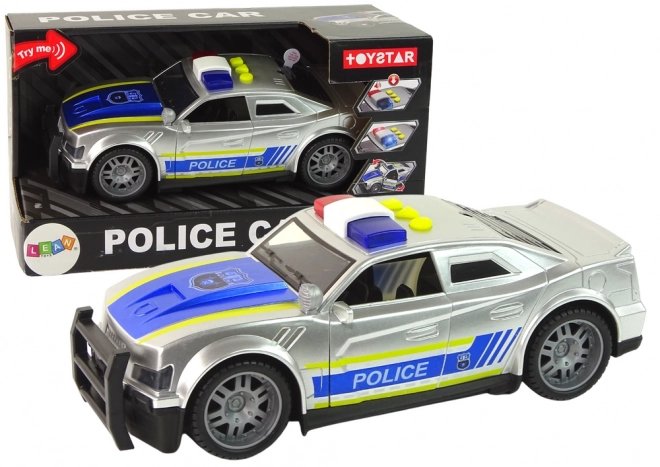 Policijski auto 1:14 Svjetla Zvuk Srebrna