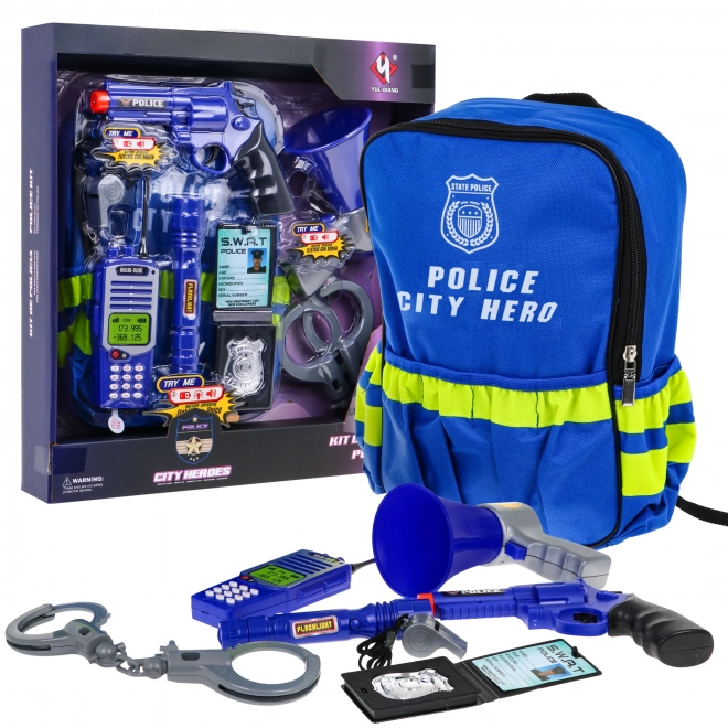 Oprema za malog policajca u ruksaku - policijski set