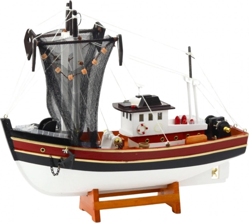 Dekorativni model ribarske brodice s lovnom mrežom 38x31 cm