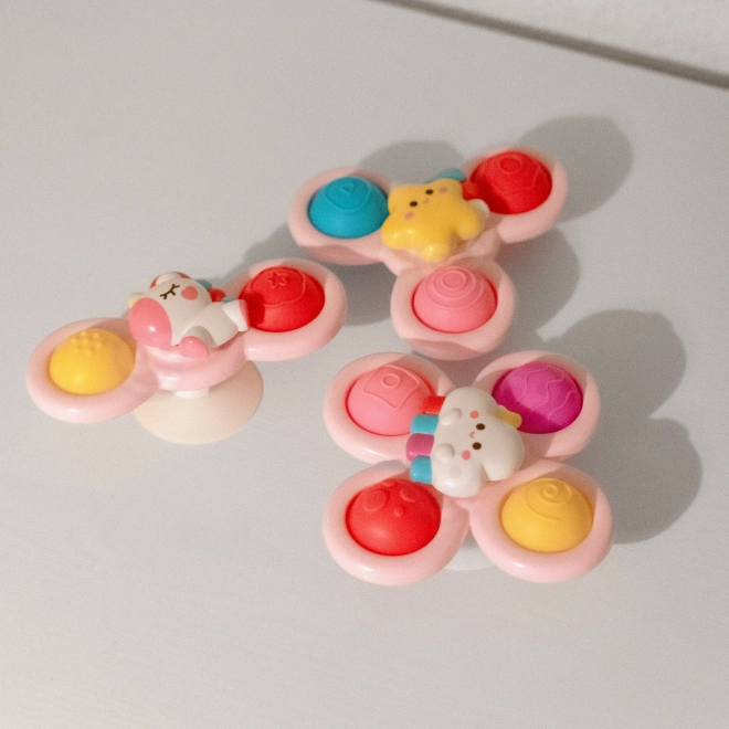 WOOPIE dječji svemirski spinner pop-it senzorna igračka ružičasta, set od 3 kom