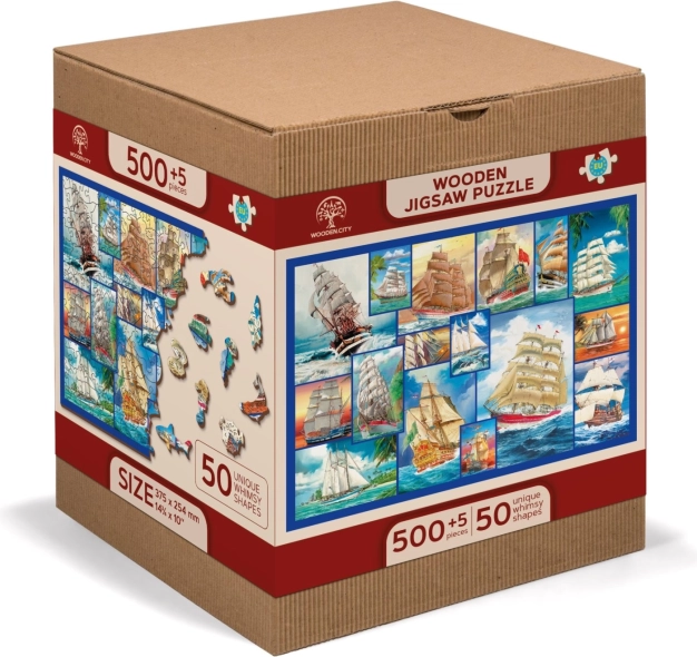 Drvene Puzzle Jedrilice 2u1 505 Dijelova od Wooden City
