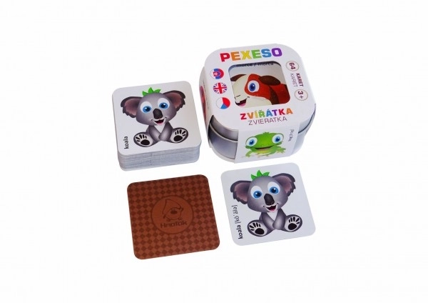 Pexeso Životinjice 64 karte u limenoj kutiji 6x6x4cm Držač