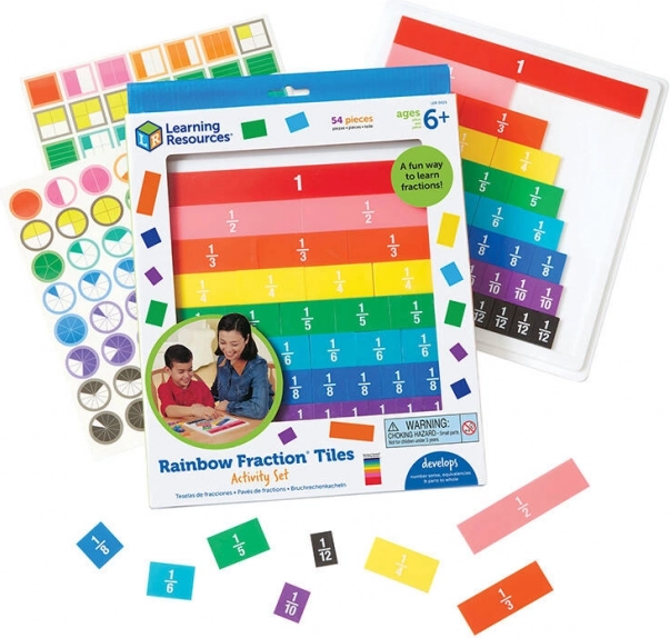 Dugin skup razlomaka s pladnjem Learning Resources