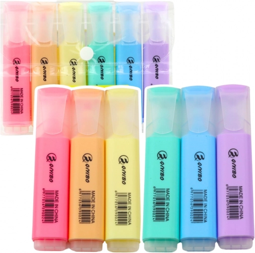 Set pastelnih markera u futroli, 6 kom
