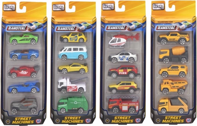 teamsterz set metalnih autića 5 kom street machines