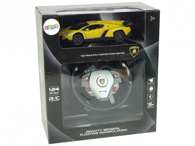Daljinski upravljani Lamborghini Veneno Žuti 2.4G daljinsko upravljanje volanom Zvukovna svjetla