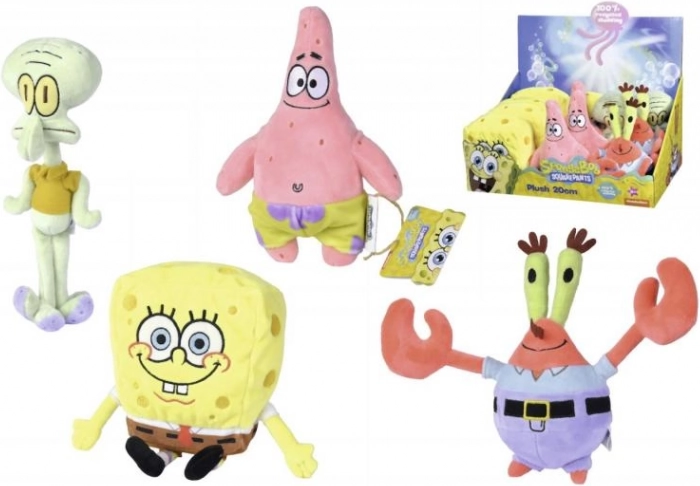 SpužvaBob – plišana figurica 20 cm - 1 kom