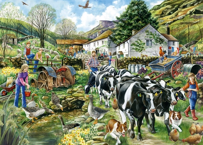 Puzzle Sljedeći dan na farmi 1000 komadića