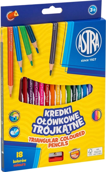 Astra trokutaste pastele 18 kom s šiljilom