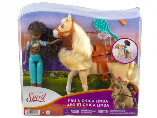 Lutka Spirit Pru i konj Šlicznotka od DreamWorks