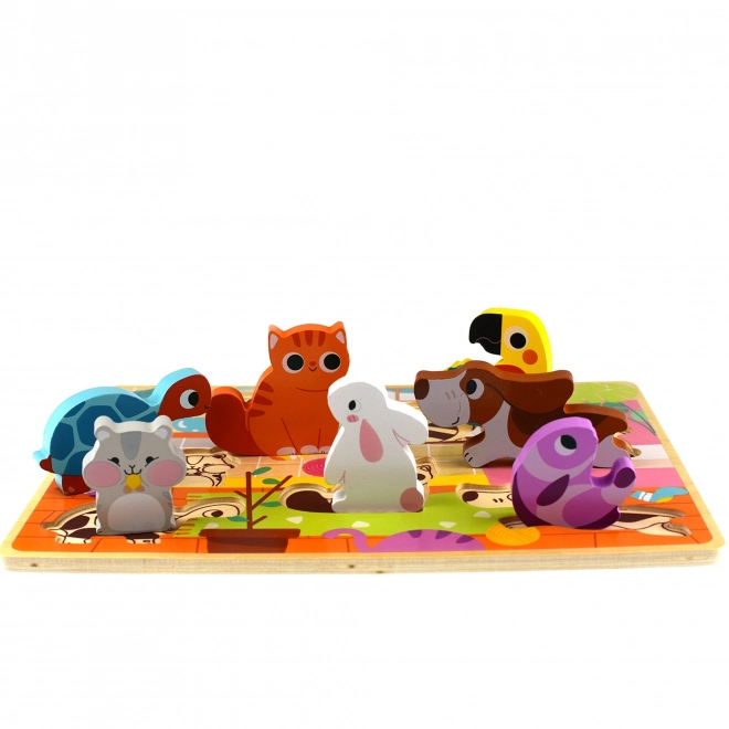 Tooky Toy drvene Montessori slagalice životinje za kuću