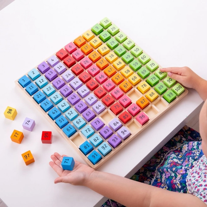 Edukativna igračka Bigjigs Toys – Drveni brojevi u spremniku