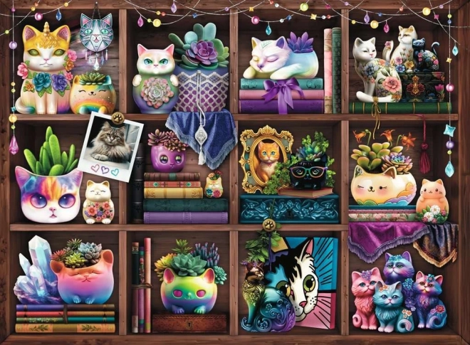 Ravensburger puzzle Mačke i sukulenti 500 dijelova