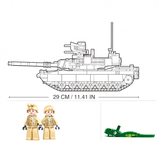 Sluban Model Bricks M38-B0892 Borbeni tenk M1A2 Abrams