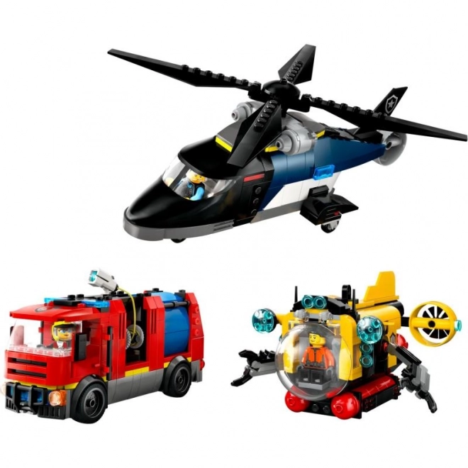 LEGO® City 60462 Remix: Helikopter, vatrogasno vozilo i podmornica