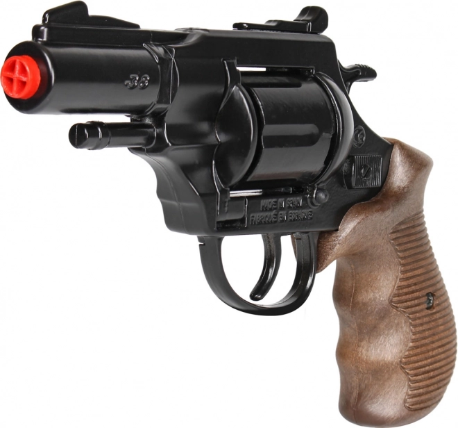 Metalni crni policijski revolver Gold Collection - 12 metaka