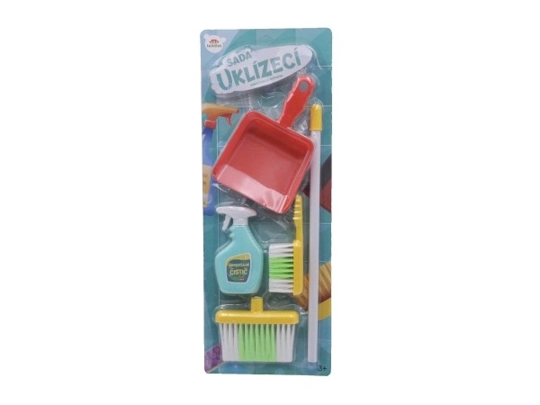 Komplet za čišćenje/čistačica s dodacima plastika 5 komada na kartici 21,5x57,5x5cm