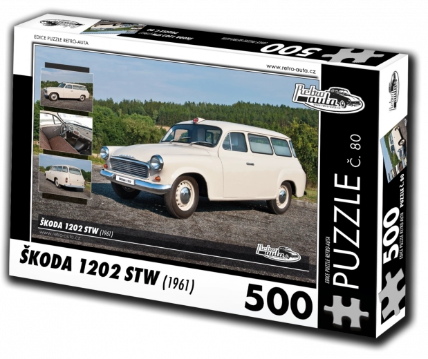 Puzzle RETRO-AUTA Škoda 1202 STW sanitetsko vozilo (1961) – 500 dijelova