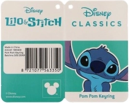 Privjesak za ključeve Stitch s pomponom