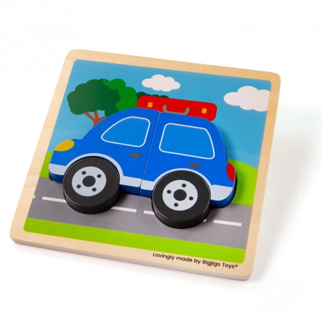 Umetanje puzzle Auto Bigjigs Toys