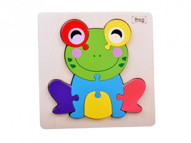 Drvene 3D puzzle žaba Montessori