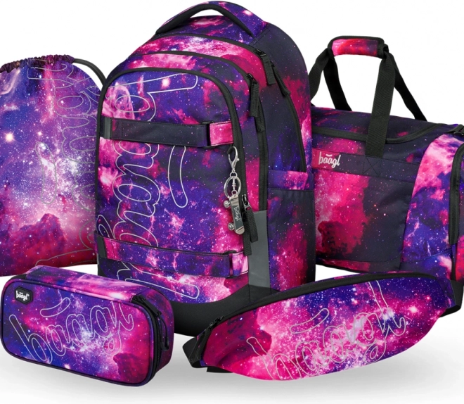 Set Baagl Galaxy: ruksak, pernica, vrećica, sportska torba
