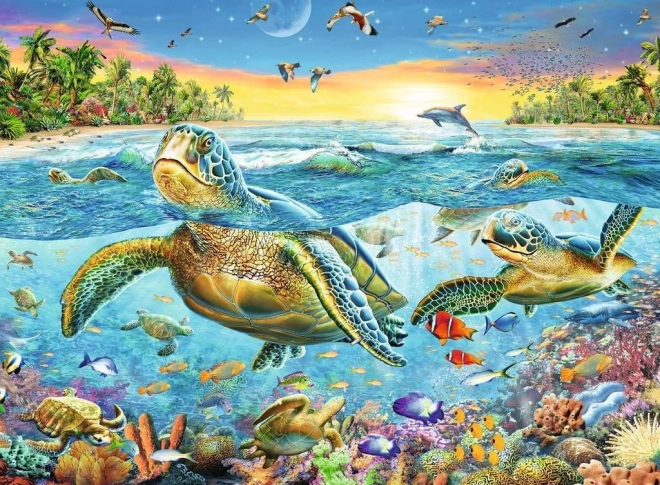 Ravensburger puzzle Plivaj s morskim kornjačama 100 dijelova
