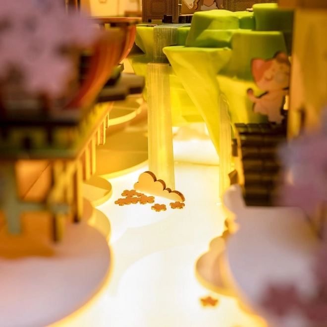 RoboTime 3D Puzzle Zaustavljač za knjige "Falling Sakura" (drveni)