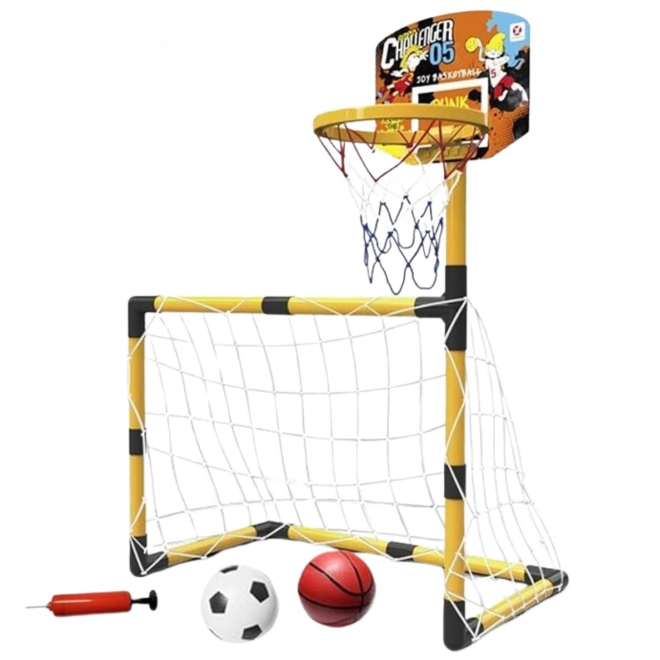 Woopie sportski set 2u1 košarka i nogometni gol
