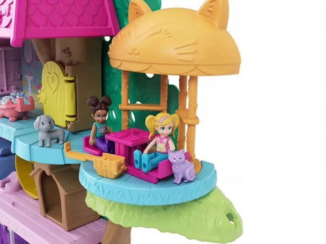 Polly Pocket Set figurica Životinjske avanture Kućica na drvetu
