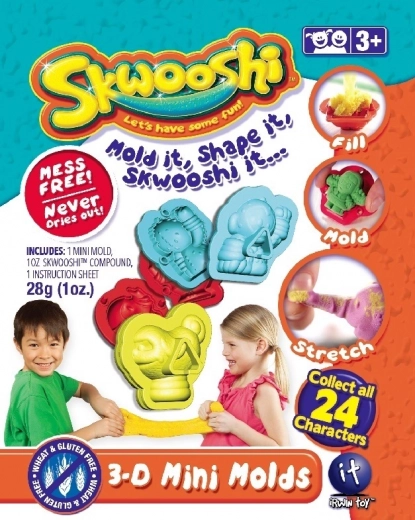 Skwooshi kolekcionarske vrećice s plastelinom i 3D mini kalupom