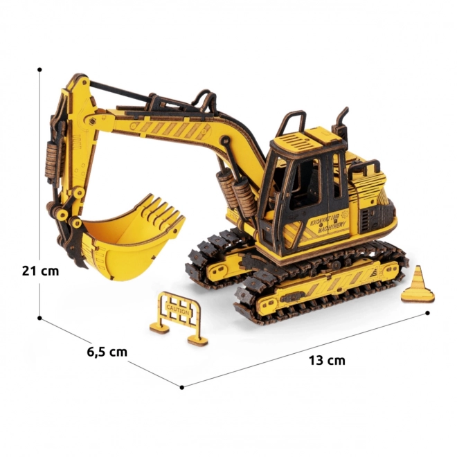 RoboTime drvene 3D puzzle - Bager