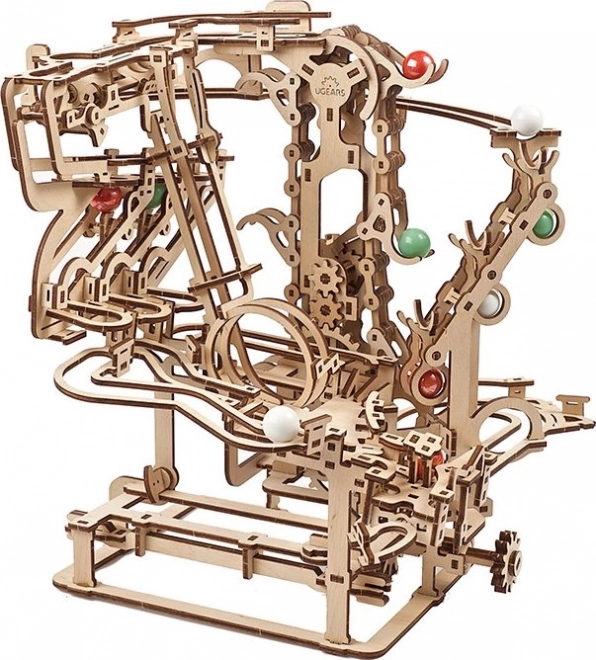 Ugears 3D drvene mehaničke puzzle Kugličasta staza lančana