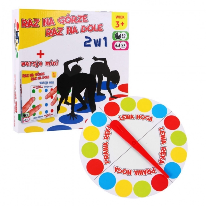Jednom gore, jednom dolje 2 u 1 za djecu 3+ Aradna igra + Podloga s kotačima + Shuffle board + Mini finger verzija