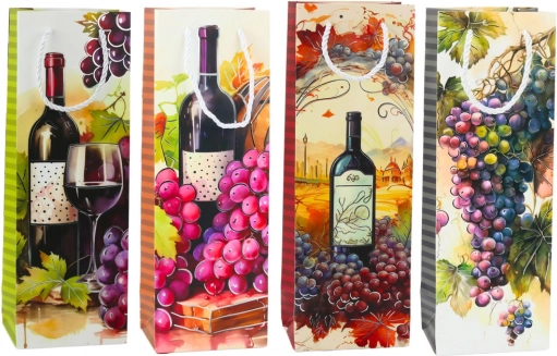 Papirnata darovna vrećica za vino 35 x 12 x 9 cm