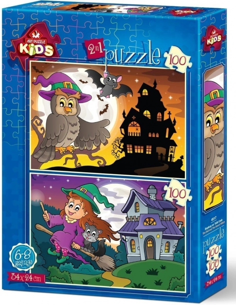 Puzzle Sova i vještica 2×100 dijelova