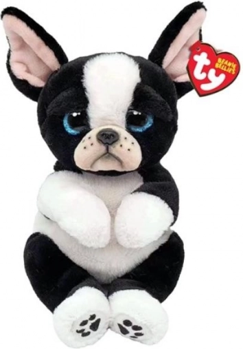 Plišani pas TY Beanie Bellies crno-bijeli 24 cm