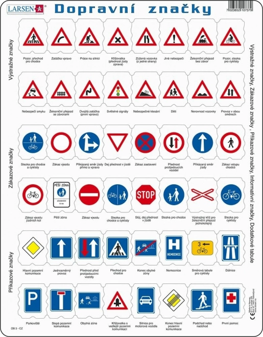 LARSEN edukativne puzzle Prometni znakovi 48 dijelova
