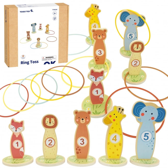Drvena igra na preciznost s obručima Tooky Toy