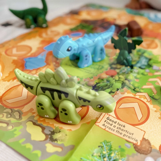 Konstruktorski set Dinosaurusi 2u1 društvena igra