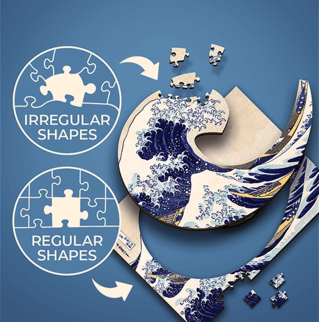 Drvene puzzle Veliki val kod Kanagawe 200 dijelova