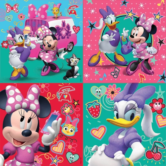 EDUCA puzzle u kovčežiću Minnie i Daisy 4u1 za djecu