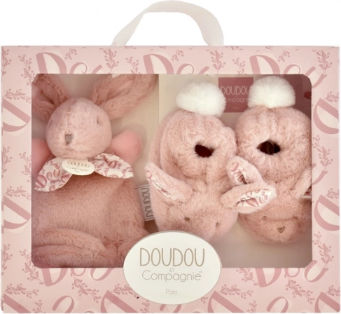 Doudou poklon set - plišani zeko i bootićice