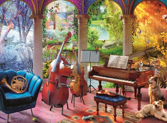 Ravensburger puzzle Glazba četiri godišnja doba XXL 100 dijelova