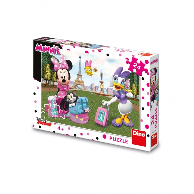 Puzzle Minnie i Daisy u Parizu 24 dijelova