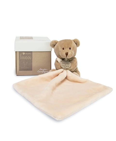 Doudou Poklon set - medvjedić s umirujućom dekicom 10 cm